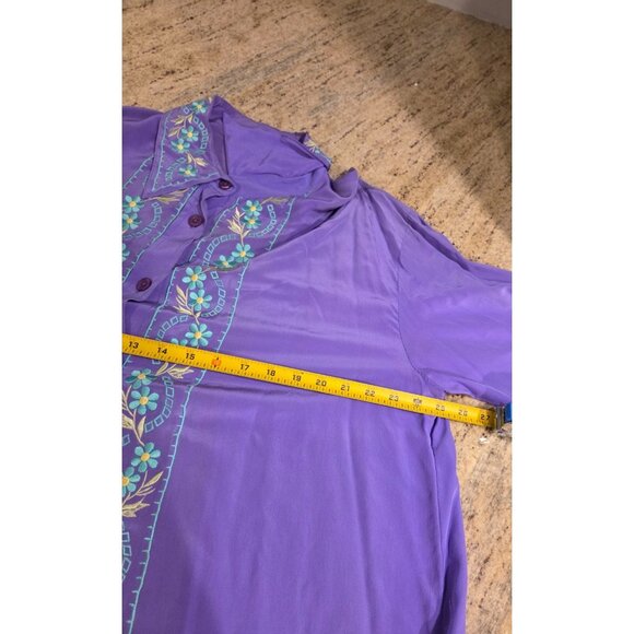 Vintage Lot of 5 Dian Von Furstenberg Size 1X Silk Button Embroidered Shirt - Picture 8 of 16